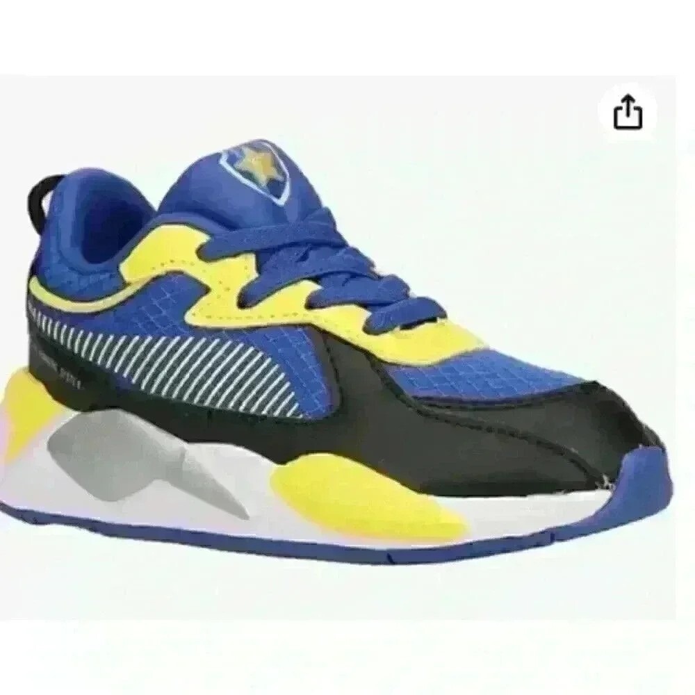 Puma RS-X Paw Patrol Chase Blue Yellow Black Kids Sneakers 388493-01 Size 6C